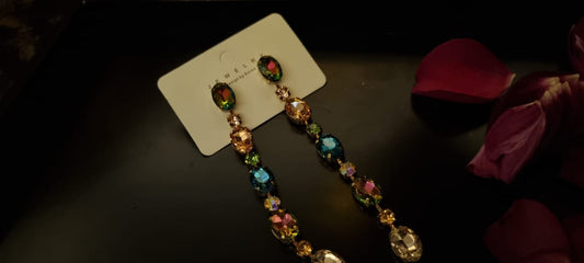 Beautiful glass stone multicolor Earrings.