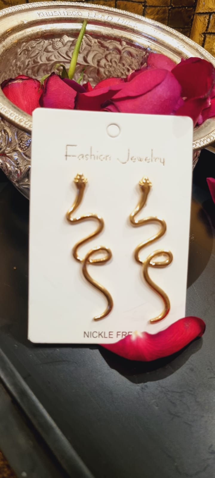 Golden Snake earrings.