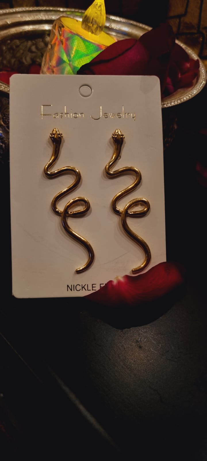 Golden Snake earrings.