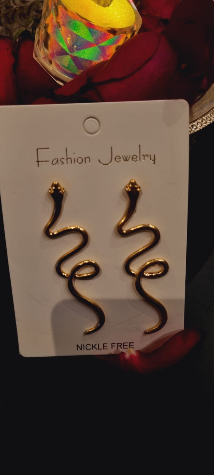 Golden Snake earrings.