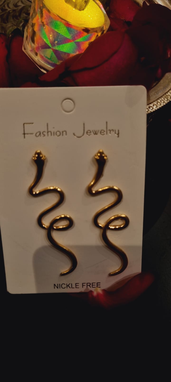 Golden Snake earrings.